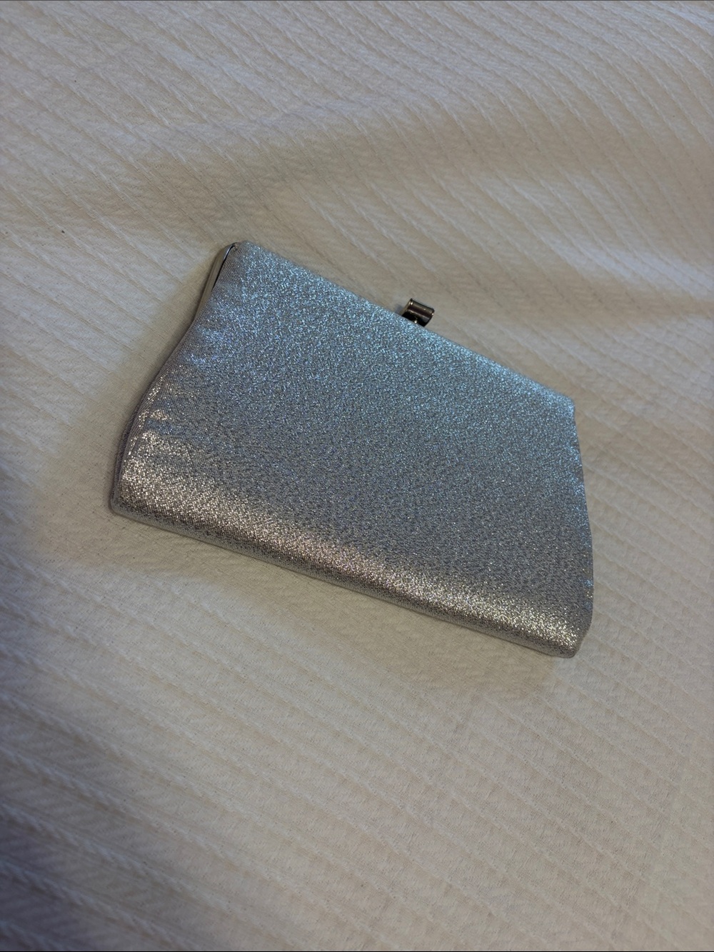 Silver Glitter Evening Clutch